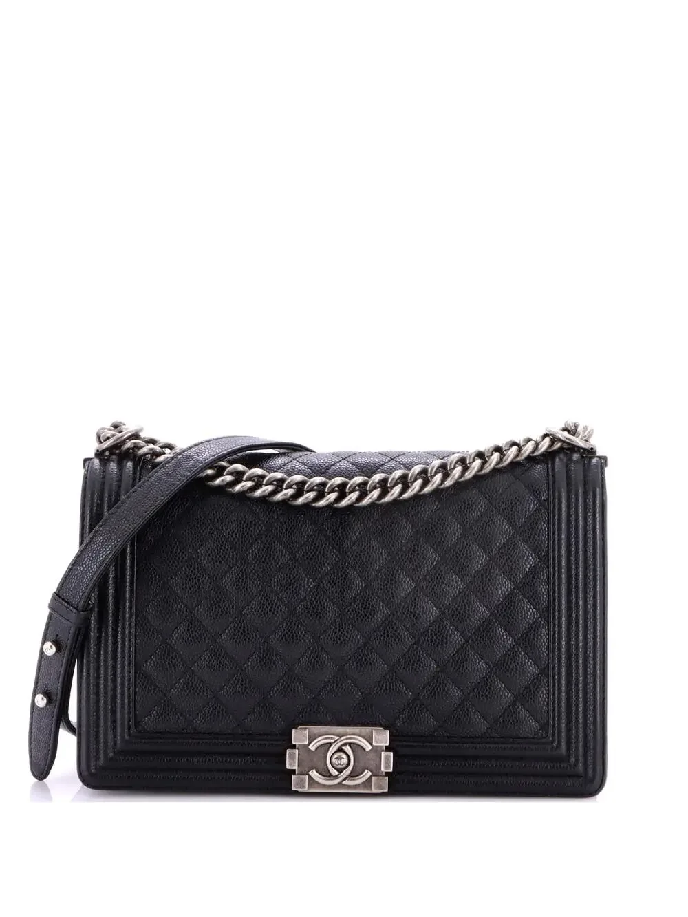 Chanel Boy Flap Bag Quilted Caviar New #264235C38B